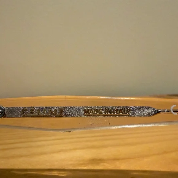 CELINE CL400511 Round Sunglasses MSRP $430 Pink Translucent 400511 - Picture 8 of 13